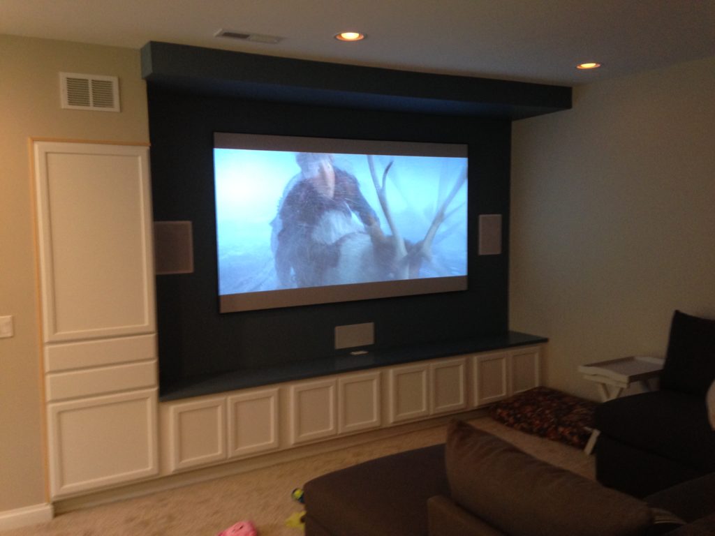 Basement theater room