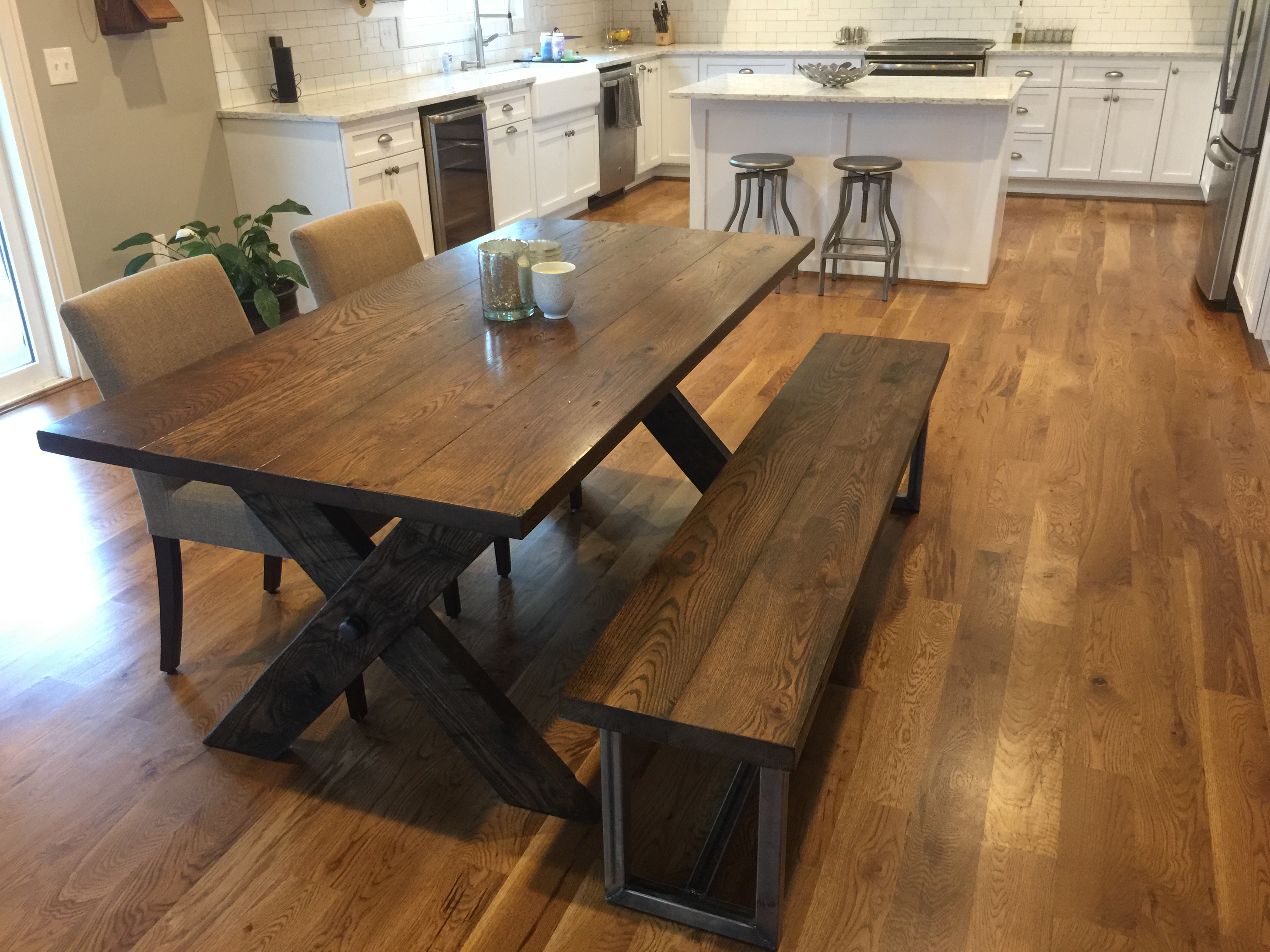 Custom table and bench